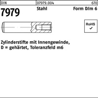 Zylinderstift DIN 7979 Innengewinde D 12
