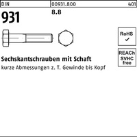 Sechskantschraube DIN 931 Schaft M52x 15