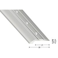 Produktbild zu Profilo di bordo alluminio anodizzato argento, perforato 30/1000 mm