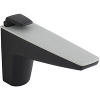 Produktbild zu Tablar-Klemmträger Moon S, Materialstärke 4-25 mm, Zinkdruckguss schwarz matt
