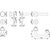 Skizze zu HOPPE Wechselgarnitur PARIS auf Rosette, 37 - 42 mm, Edelstahl schwarz matt