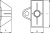Technische Zeichnung - Abstandhalter für Spenglerschrauben, Trapezförmig