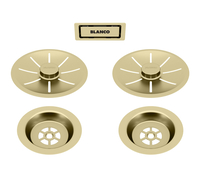 GARNITURE DE VIDAGE C-OVERFLOW, POUR ÉVIER DOUBLE, DORÉ BLANCO 203477