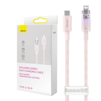 BASEUS CÂBLE DE CHARGEMENT RAPIDE USB-C VERS LIGHTNING EXPLORER SERIES 1M, 20W - ROSE CATS010204