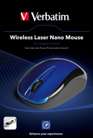 Verbatim Wireless Laser Nano Mouse - Blue souris Bluetooth 1600 DPI