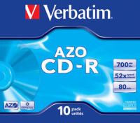 Verbatim CD-R Super AZO Crystal 700 MB 10 stuk(s)