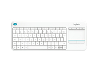 Logitech Wireless Touch K400 Plus keyboard RF Wireless AZERTY Belgian White