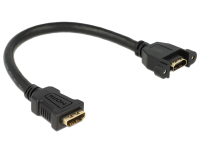 DeLOCK 0.25m 2xHDMI kabel HDMI 0,25 m HDMI Typu A (Standard) Czarny