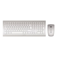 CHERRY DW 8000 Tastatur Maus enthalten RF Wireless QWERTY US Englisch Silber, Weiß