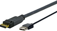 Vivolink PRODPUSB5 adapter kablowy 5 m DisplayPort USB Typu-A Czarny