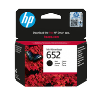 HP 652 Black Original Ink Advantage Cartridge tintapatron 1 db Eredeti Standard teljesítmény Fekete