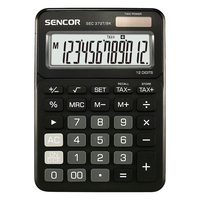 Sencor SEC 372T/BK kalkulator Komputer stacjonarny Podstawowy kalkulator Czarny
