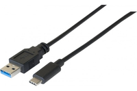 Dacomex 199050 USB Kabel 1 m USB 3.2 Gen 1 (3.1 Gen 1) USB A USB C Schwarz