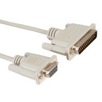 ROLINE Modem Cable, DB9 F - DB25 M 1.8 m soros kábel