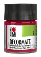 Marabu Decormatt Acryl acrielverf 50 ml Bruin, Rood Fles