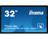 iiyama ProLite TF3239MSC-B1AG monitor komputerowy 80 cm (31.5") 1920 x 1080 px Full HD LED Ekran dotykowy Przeznaczony dla wielu użytkowników Czarny
