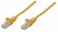 Intellinet Network Patch Cable, Cat5e, 0.5m, Yellow, CCA, U/UTP, PVC, RJ45, Gold Plated Contacts, Snagless, Booted, Lifetime Warranty, Polybag