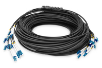 Digitus Zakończony fabrycznie uniwersalny kabel światłowodowy typu breakout, wielomodowy OS2, 12 włókien, LC/UPC – LC/UPC