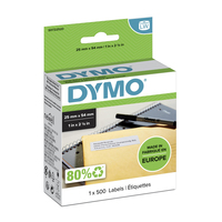 DYMO Eredeti LW cím etikett, 25mm x 54mm, 1 tekercs/500 db könnyen lefejthető címke, öntapadós, LabelWriter címkézőgépekhez