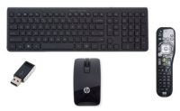 HP Wireless Sydney-Melbourne - Dongle - Remote control SP GR keyboard Mouse included RF Wireless QWERTY Greek Black