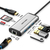 Vention Type-C to HDMI/USB3.0*3/RJ45/TF/SD/PD Converter 0.15M Gray Metal Type