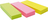 3M 671-3 öntapadó jegyzettömb Téglalap alakú Zöld, Rózsaszín, Sárga 100 lapok