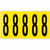 Brady 3460-8 étiquette auto-collante Rectangle Amovible Noir, Jaune 5 pièce(s)