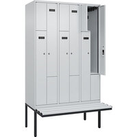 Vestiaire à portes en Z Evolo PLUS avec banc