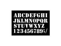 Schriftschablone Artemio Stencil Alphabet 25x42cm Grossbuchstaben und Zahlen