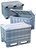 Großvolumenbehälter Transportbox Lagerbox CTH1-2T mit 2 Traversen, 1200x800x800mm, Farbe Grau