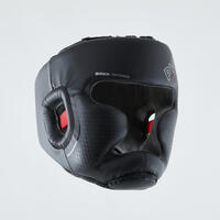 Adult Boxing Full Face Headguard 500 - Black - M/55-58cm