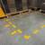Durable Heavy Duty Adhesive Floor Marking Dash Shape - 10 Pack - Yellow