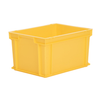 20L Euro Stacking Container - Solid Sides & Base - 400 x 300 x 220mm - Yellow