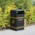 Never Rust Litter Bin - 112 Litre - Victoriana Finish painted in Dark Green with Gold Banding