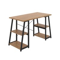 Jemini Soho Desk 4 Angled Shelves 1200x600x770mm Oak/Black KF90794