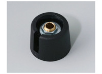 Drehknopf, 4 mm, Kunststoff, schwarz, Ø 20 mm, H 16 mm, A3020049