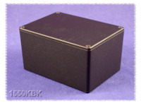 Aluminium Druckgussgehäuse, (L x B x H) 140 x 102 x 72 mm, schwarz (RAL 9005), I