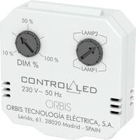 ORBIS Zeitschalttechnik OB200010 Beépíthető dimmer Alkalmas fényforrásokhoz: Izzó, Energiatakarékos izzó, Halogén izzó, LED-es izzó Fehér