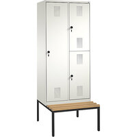 Armoire combinée EVOLO, à un ou deux étages, avec banc