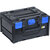Caja de transporte y almacenamiento, negro/azul, ABS, L x A x H exteriores 396 x 296 x 215 mm.