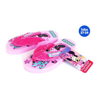 CHANCLAS VERANO PARA NIÑA MINNIE ROSA TALLA 27