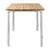 Bolero Square Table in Ash with Wooden Top and Aluminium Frame - 720x700x700mm