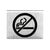 Olympia No Smoking Table Sign Made of Brushed Steel - 35X51X38mm Sold Singly