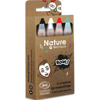 GRIM TOUT Boîte de 4 crayons de maquillage certifiés bio naturel - BOOH! Idéal pour Halloween - produit supprimé à épuisement du stock