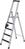 Alu-Stehleiter 5 Stufen clip-step Gesamthöhe 1,81 m Arbeitshöhe bis 3,15 m