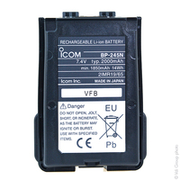 Batterie(s) Batterie talkie walkie d'origine pour ICOM BP-245 7.4V 2000mAh