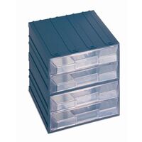 Free-standing interlocking modular drawer system 208 x 222 x 208mm, 4 drawer