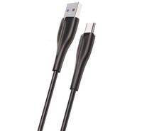 USAMS adatkábel és töltő (USB - Type-C, gyorstöltés támogatás, 100cm, törésgátló) FEKETE (SJ376_B)