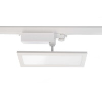 LED 3-Phasen Strahler PANEL TRACK LIGHT, 20W, 3000K, 2000lm, UGR 28, IP20, weiß