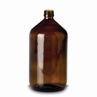 1000ml Narrow-mouth bottles without closure soda-lime glass brown PP 28